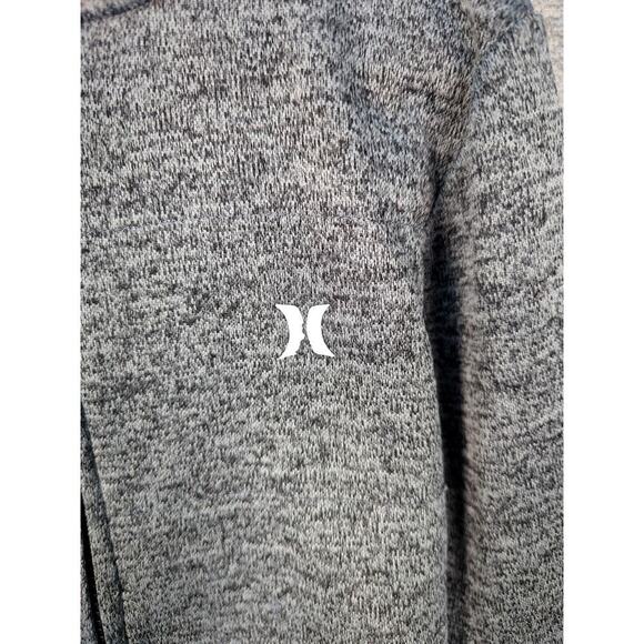 Hurley Logo Gray Zip-up Hoodie Nike Therma-fit Boys Size Small - Picture 2 of 7